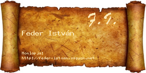 Feder István névjegykártya