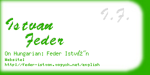 istvan feder business card